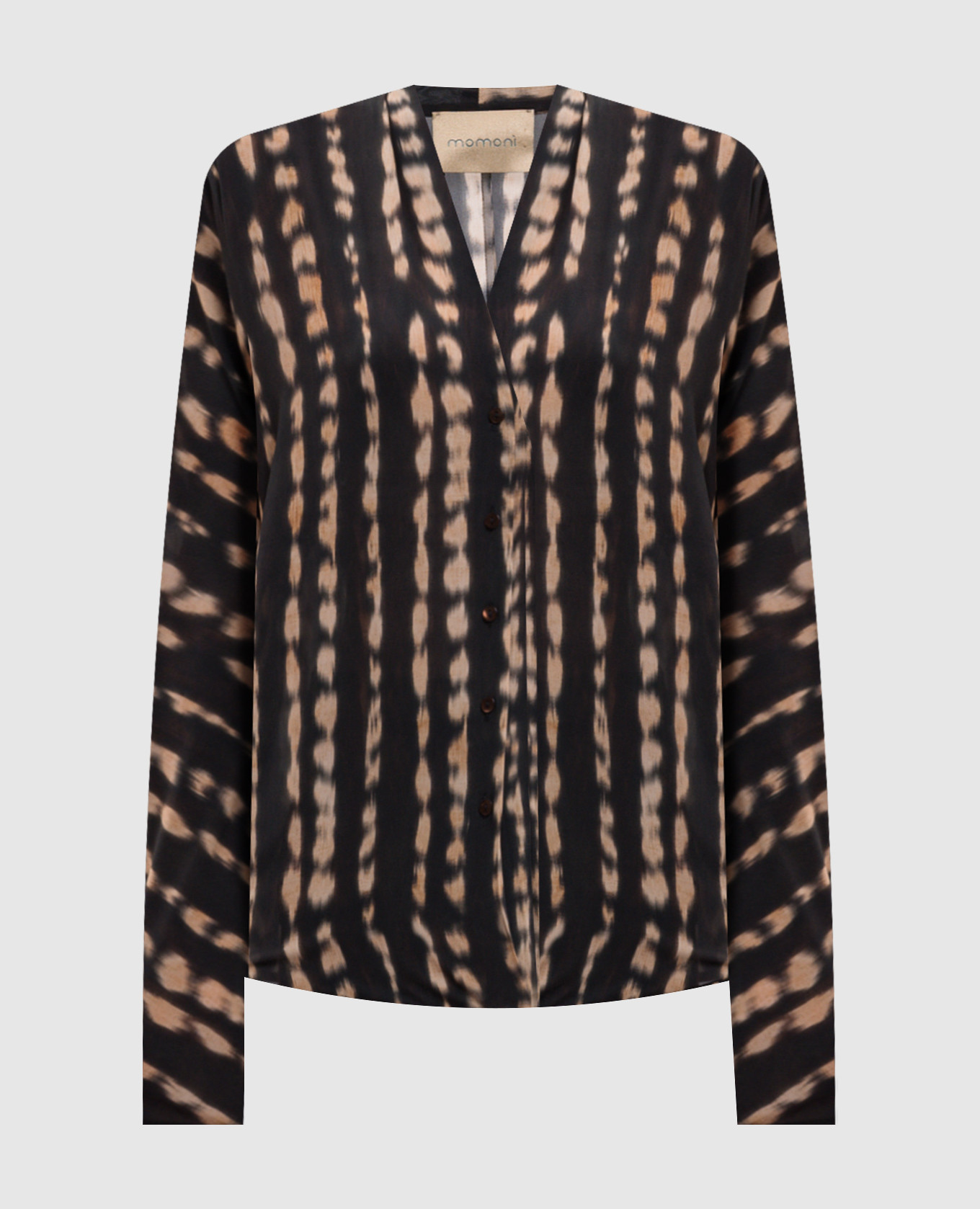 Black blouse with contrasting print Momoni