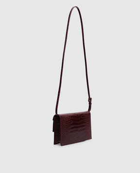 Tom Ford Burgundy crocodile-embossed AUBE leather cross-body bag S0531LCL607P