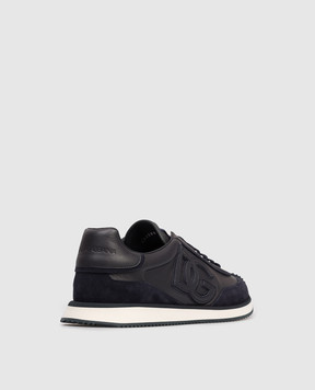 Dolce&Gabbana DG Cushion Blue Leather Sneakers CS2288A0124