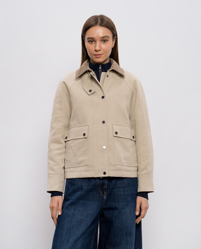 Brunello Cucinelli Beige jacket with linen ML5957769