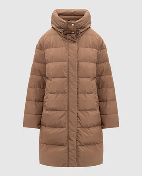 MooRER Brown down jacket MIRNA MIRNASTP