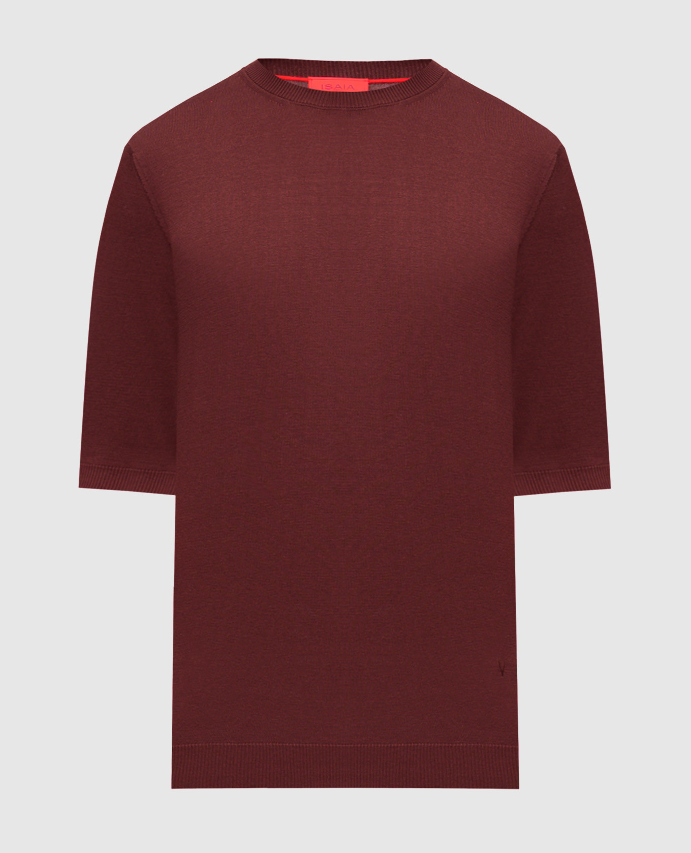 Brown silk and cashmere T-shirt ISAIA