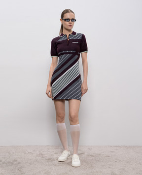 Casablanca Patterned merino wool polo dress WAW25KW108701