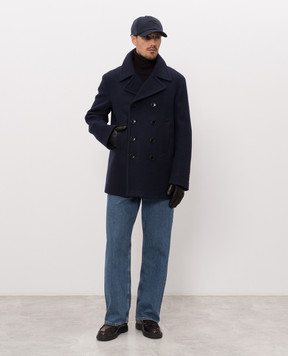 Tom Ford Blue double-breasted wool coat OPR017FMW088
