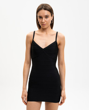 Herve Leger Black mini dress After Party 46HLFT8571193