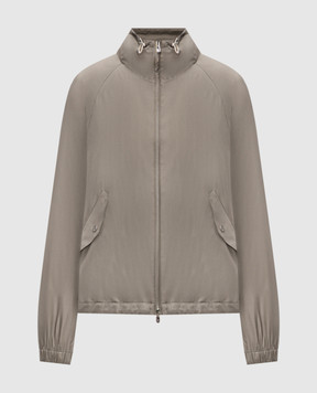 Brunello Cucinelli Khaki silk jacket MZ4216542
