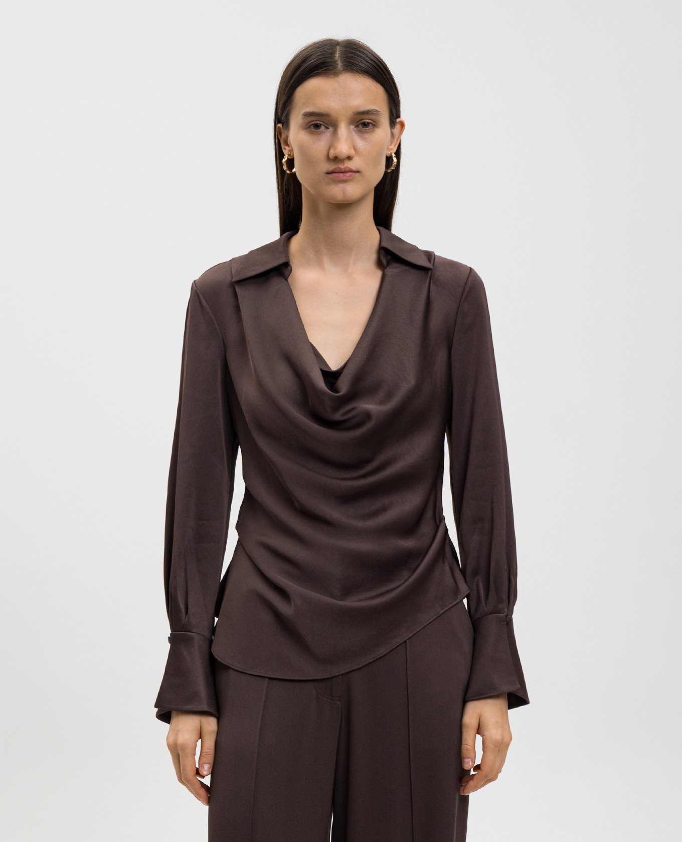 Brown blouse Symone Simkhai 3