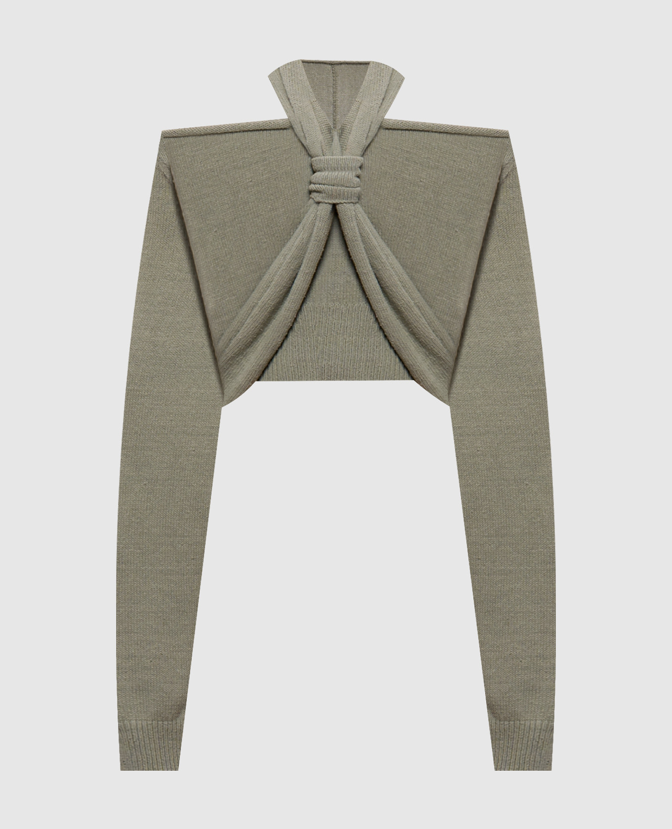 

Green silk off-shoulder jumper Balmain