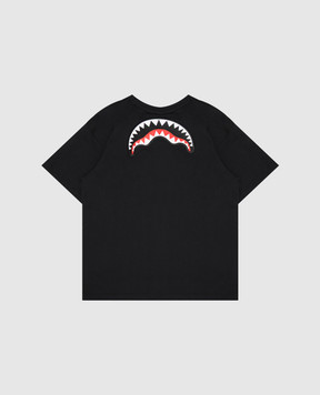 Sprayground Children's black T-shirt with logo print SPY1565BLK