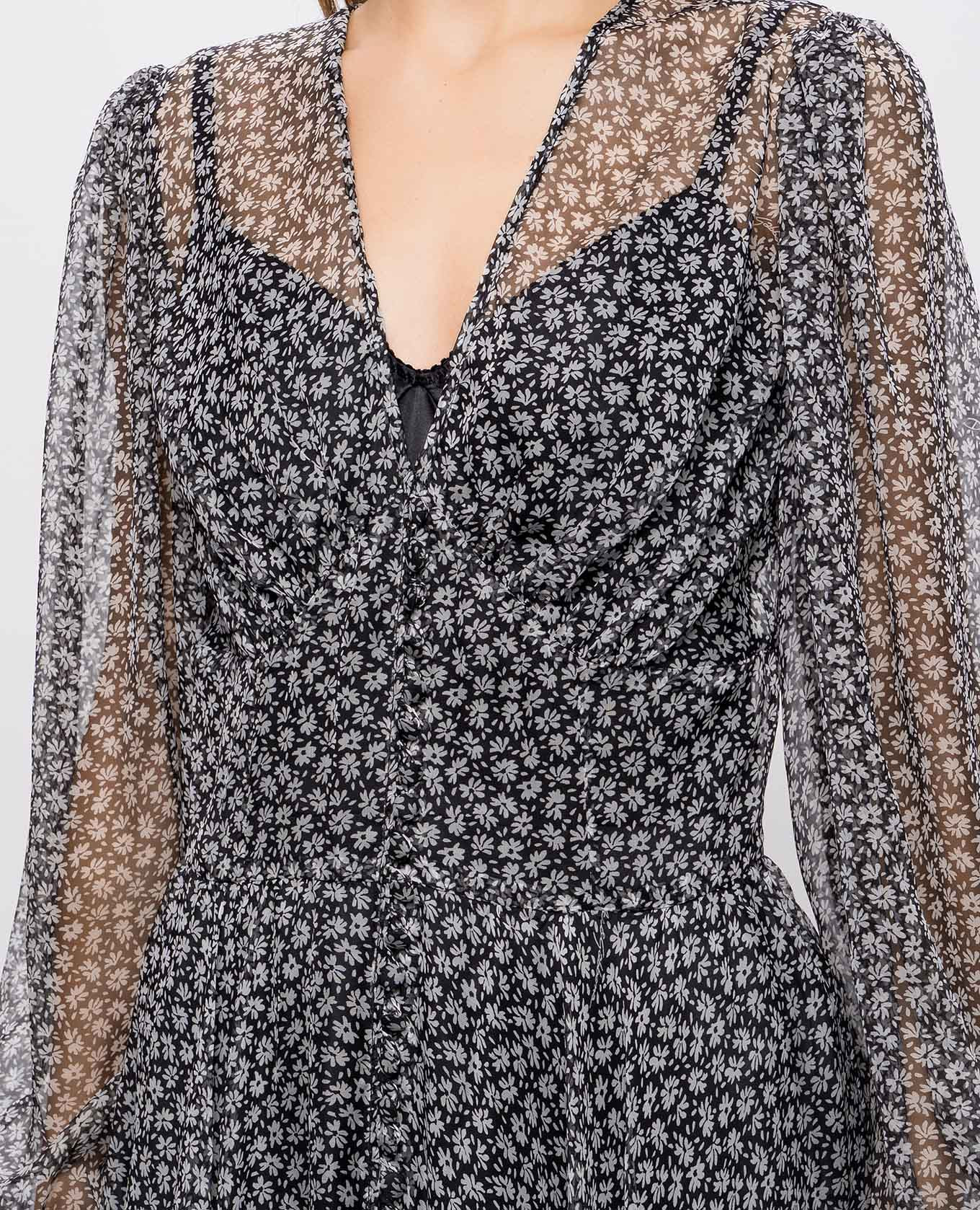 Black printed dress Dolce&Gabbana 4