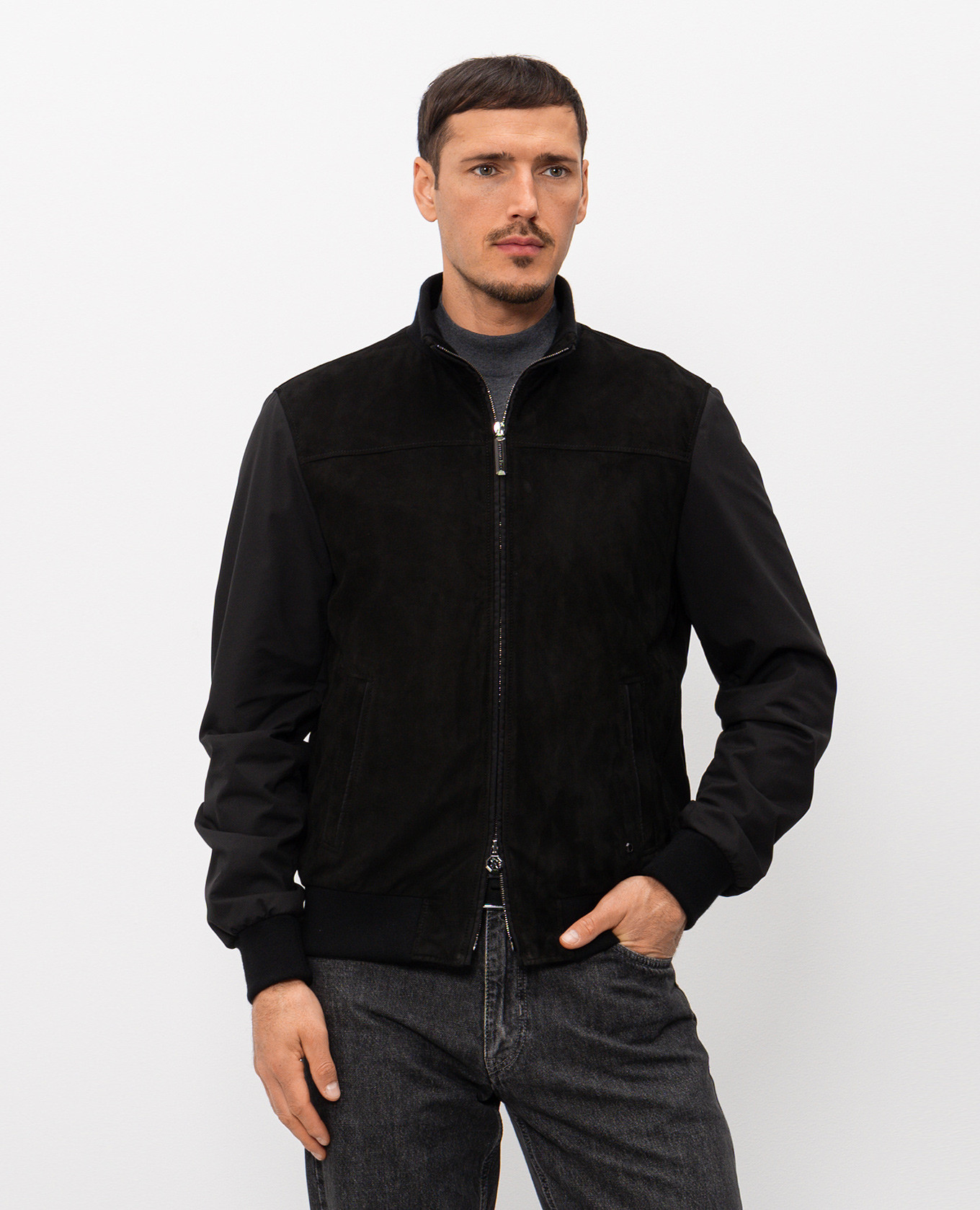 

Black combination jacket Stefano Ricci