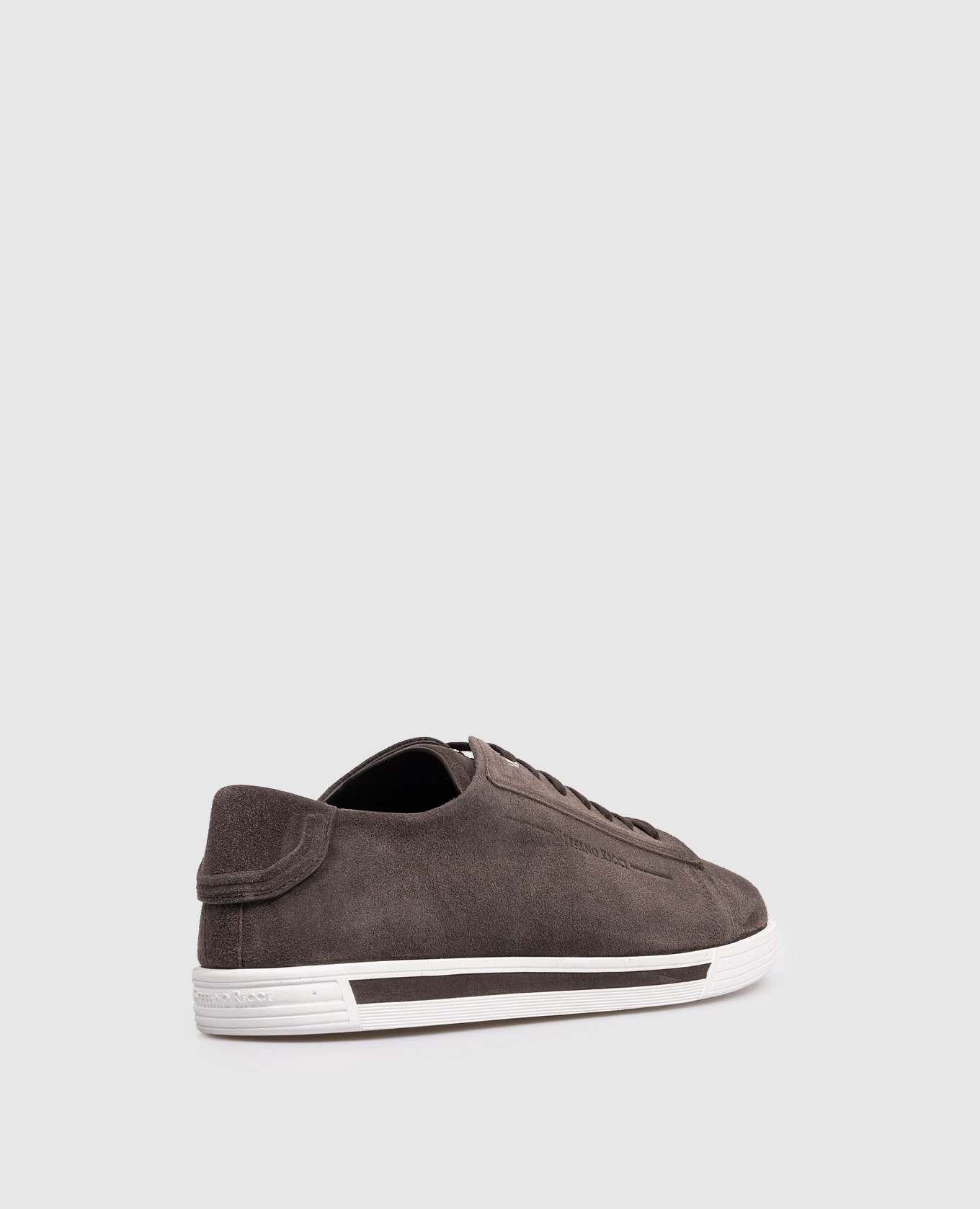 

Brown suede sneakers with monogram logo Stefano Ricci