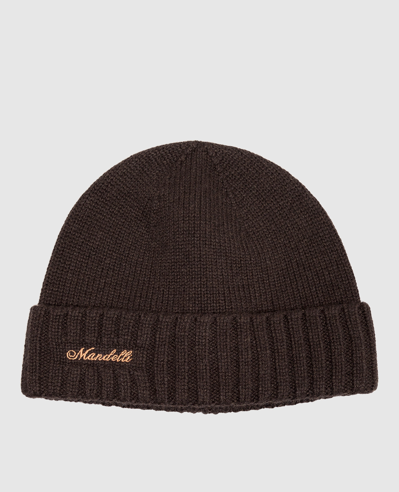 Dark brown cashmere hat