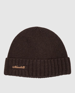 Enrico Mandelli Dark brown cashmere hat CAP7735718