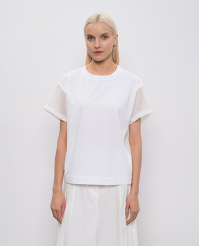 Brunello Cucinelli White straight-cut T-shirt M0T81BX800