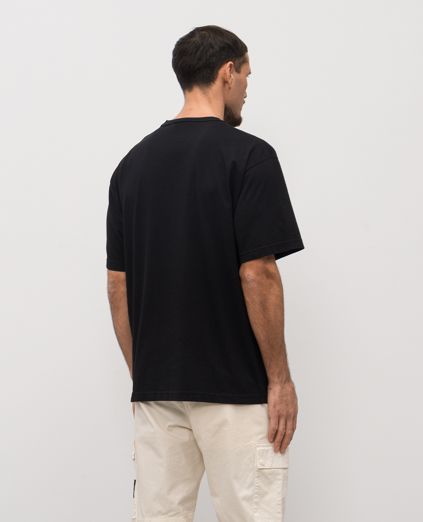 

Black T-shirt with logo patch Stone Island