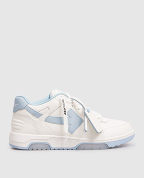 Off-White Out Of Office white leather sneakers with logo patch OMIA189C99LEA019