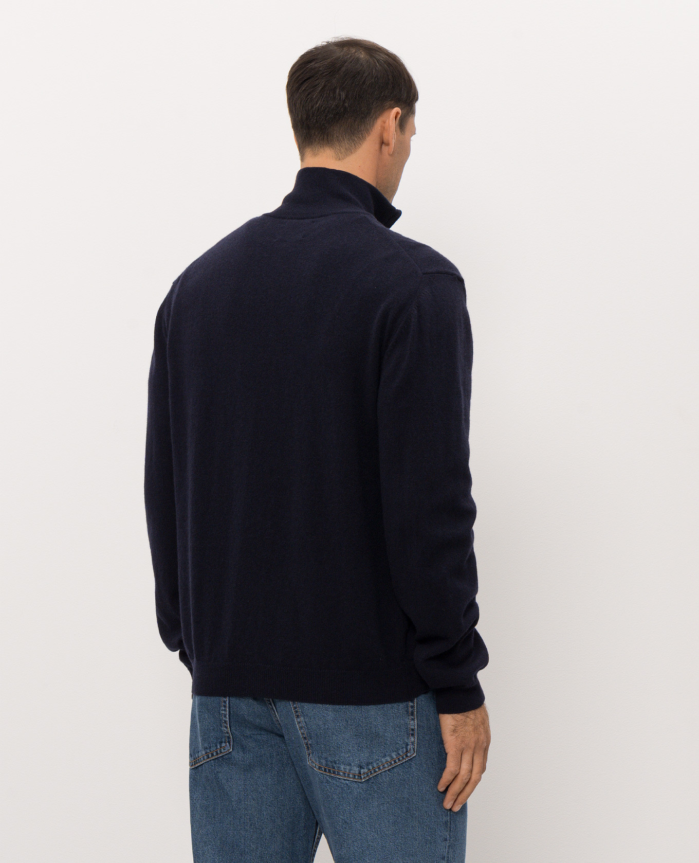 Blue wool cardigan Woolrich 4
