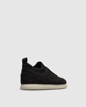 Lanciotti De Verzi Black nubuck sneakers SNEAKERS