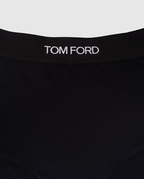 Tom Ford Black high-rise panties with logo pattern KNJ008JEX011