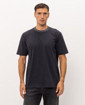 Peserico Blue T-shirt with print R55558J0Q2A0089
