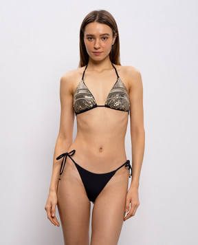 Twinset Black sequined swimsuit bodice 261LBMG22