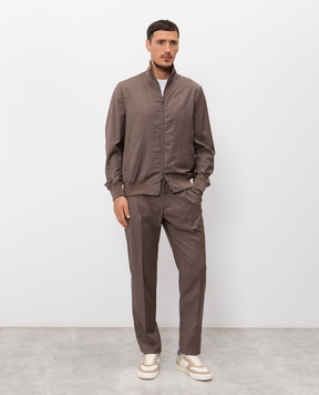 CAPOBIANCO Brown wool tracksuit 20M463UN0020M808UN0060