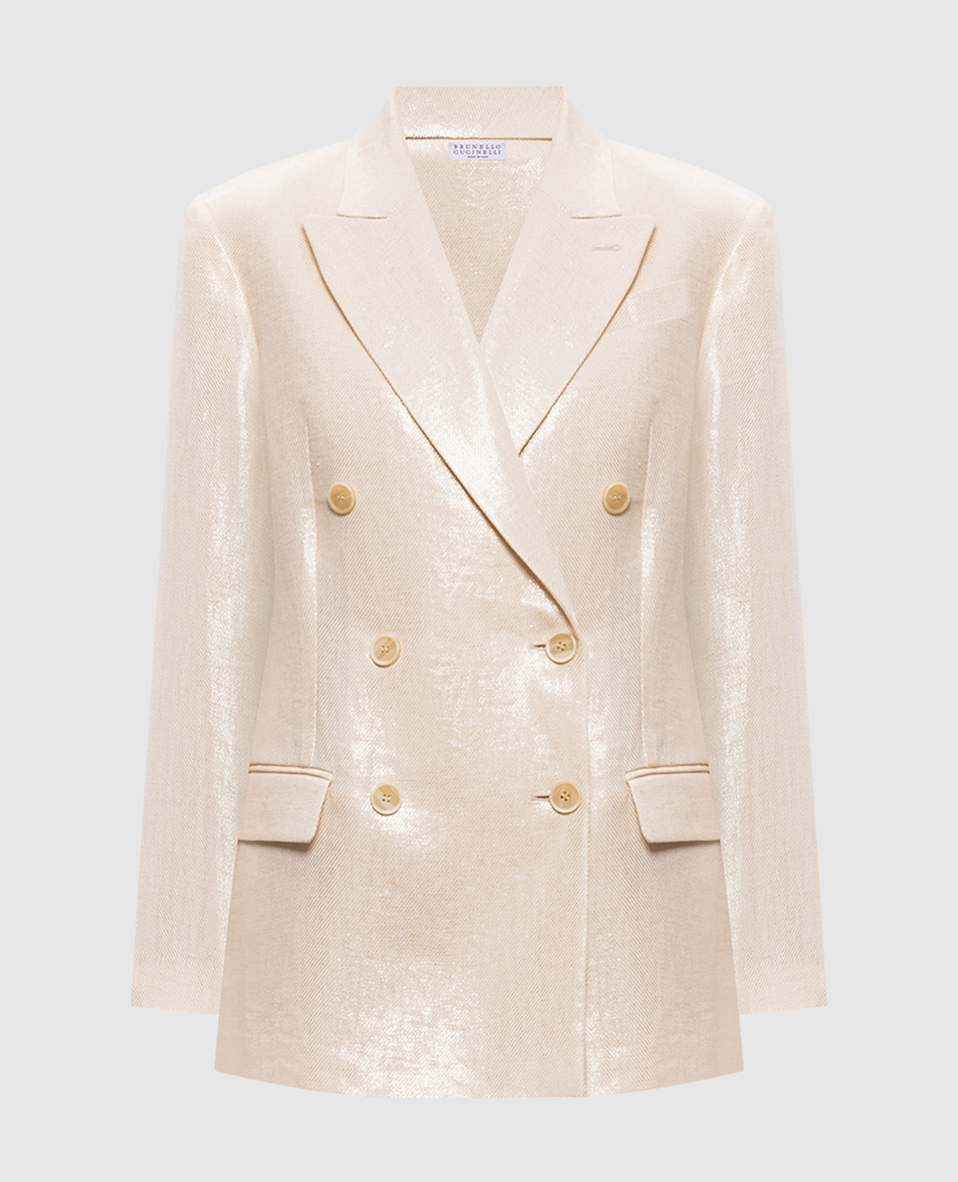 

Ivory linen jacket with lurex Brunello Cucinelli, Beige
