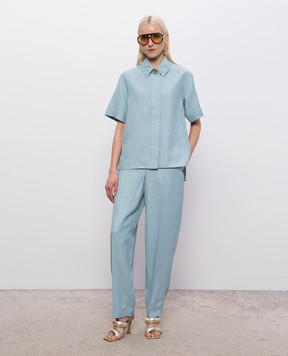 JOSEPH Aix Light blue linen pants JF009742