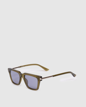 Alexander McQueen Icon Square sunglasses in khaki 841552J0749