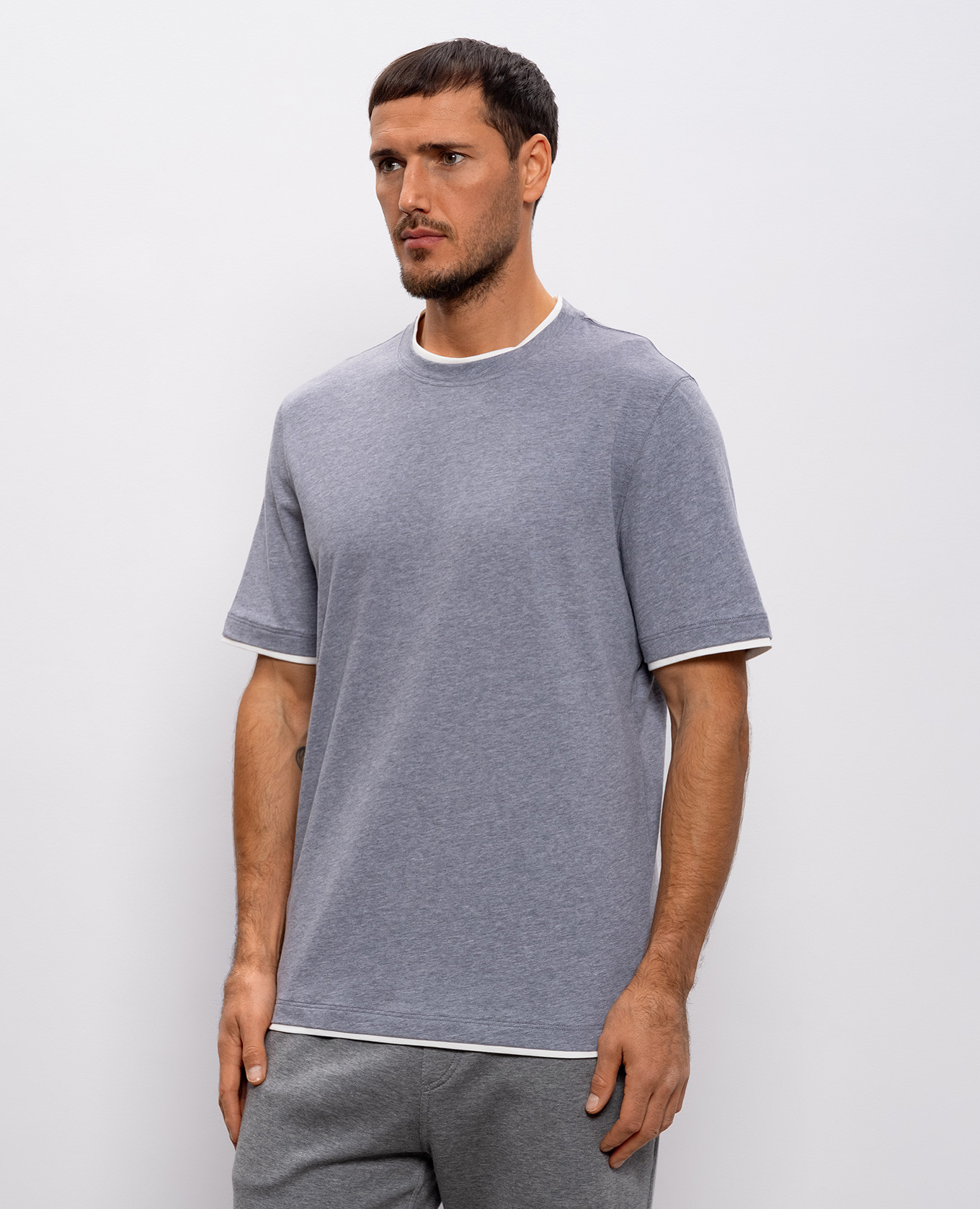 

Melange gray T-shirt Brunello Cucinelli, Grey