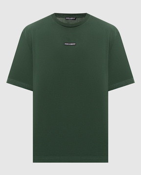 Dolce&Gabbana Green t-shirt with logo patch G8PN9TG7QNP