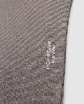 Thom Browne Gray striped socks MAS023B01690