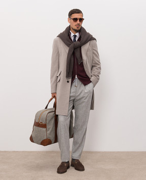 Brunello Cucinelli Burgundy cashmere cardigan M2200106