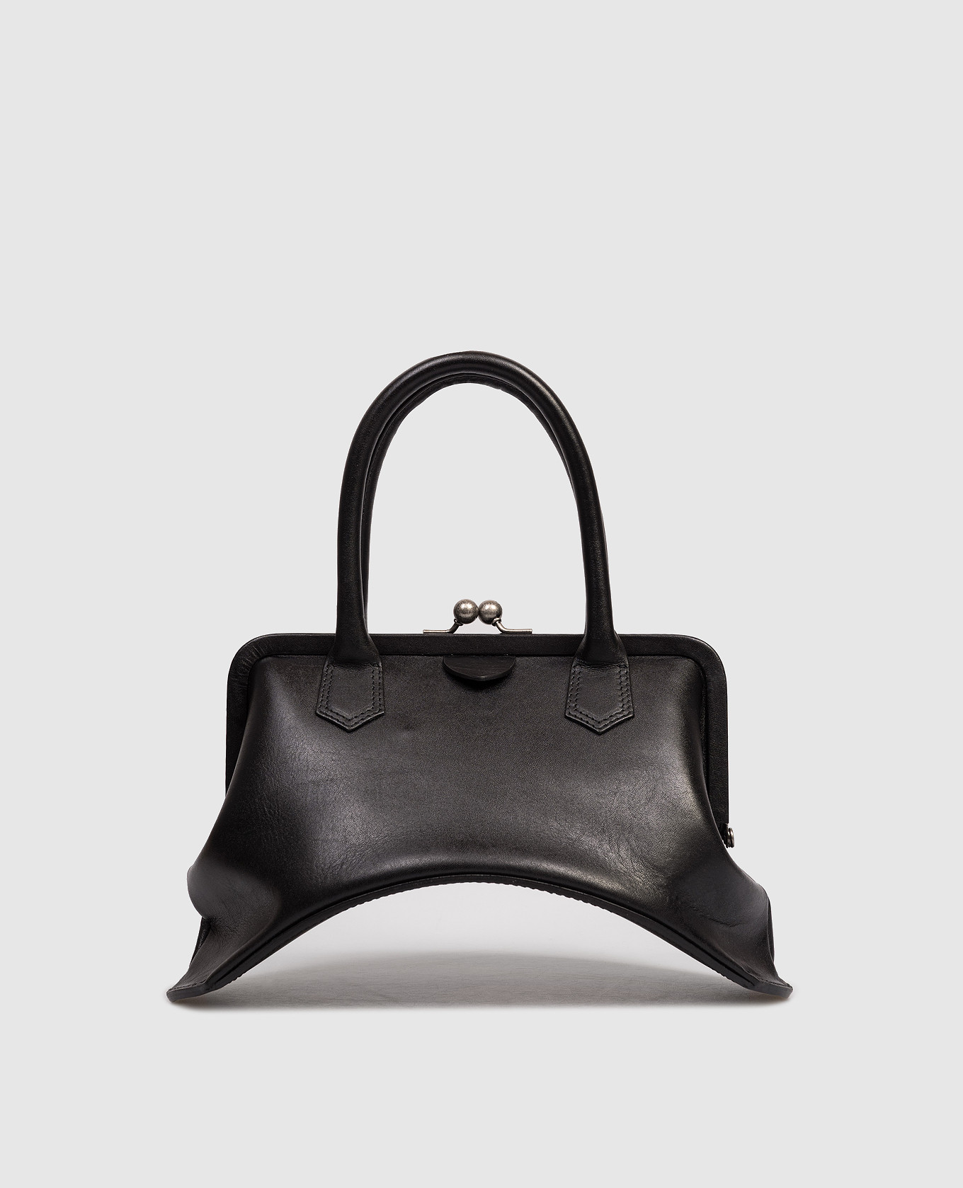 

Black leather tote bag Y`S Yamamoto