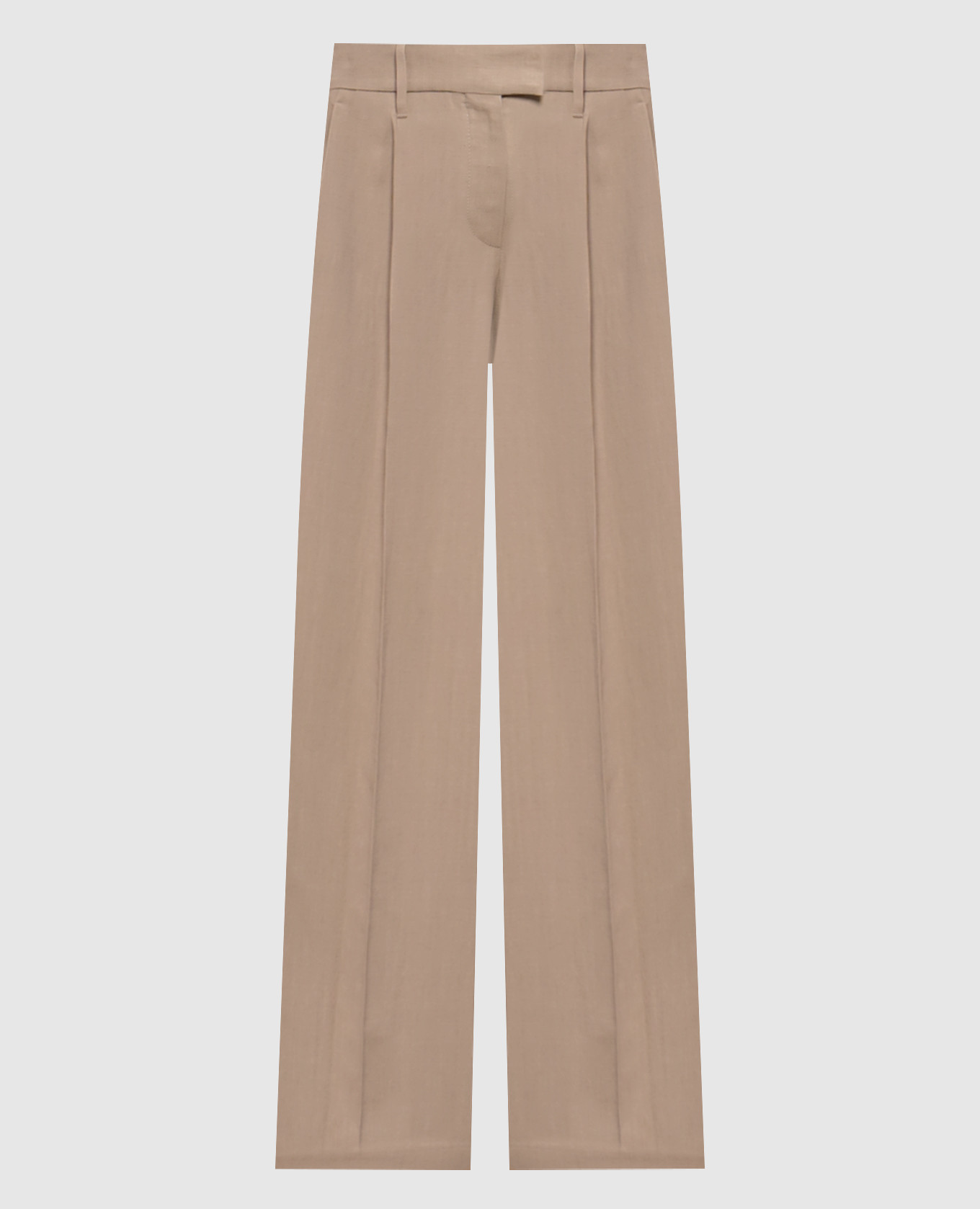 Beige linen pants