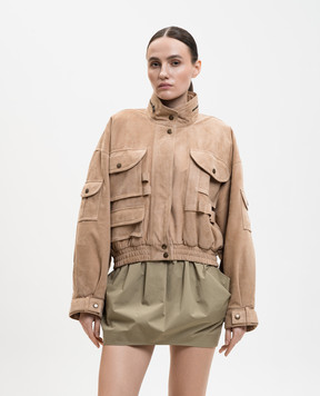 Balmain Beige suede jacket GF0TFA85LB12