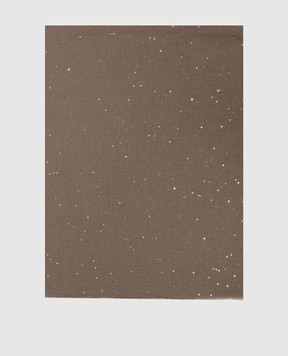 Peserico Brown scarf with sequins A31536C0CC750