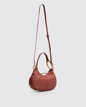 Twinset Burgundy logo embossed hobo bag 262TB7182