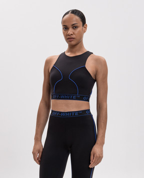 Off-White Black top with logo pattern 2FA00362T
