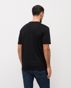 Stefano Ricci Black T-shirt with emblem MNH6104920803