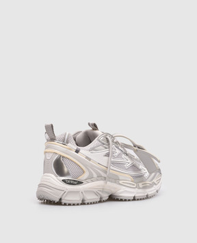 Off-White Be Right Back grey combination sneakers with textured logo patch OMIA295C99FAB001