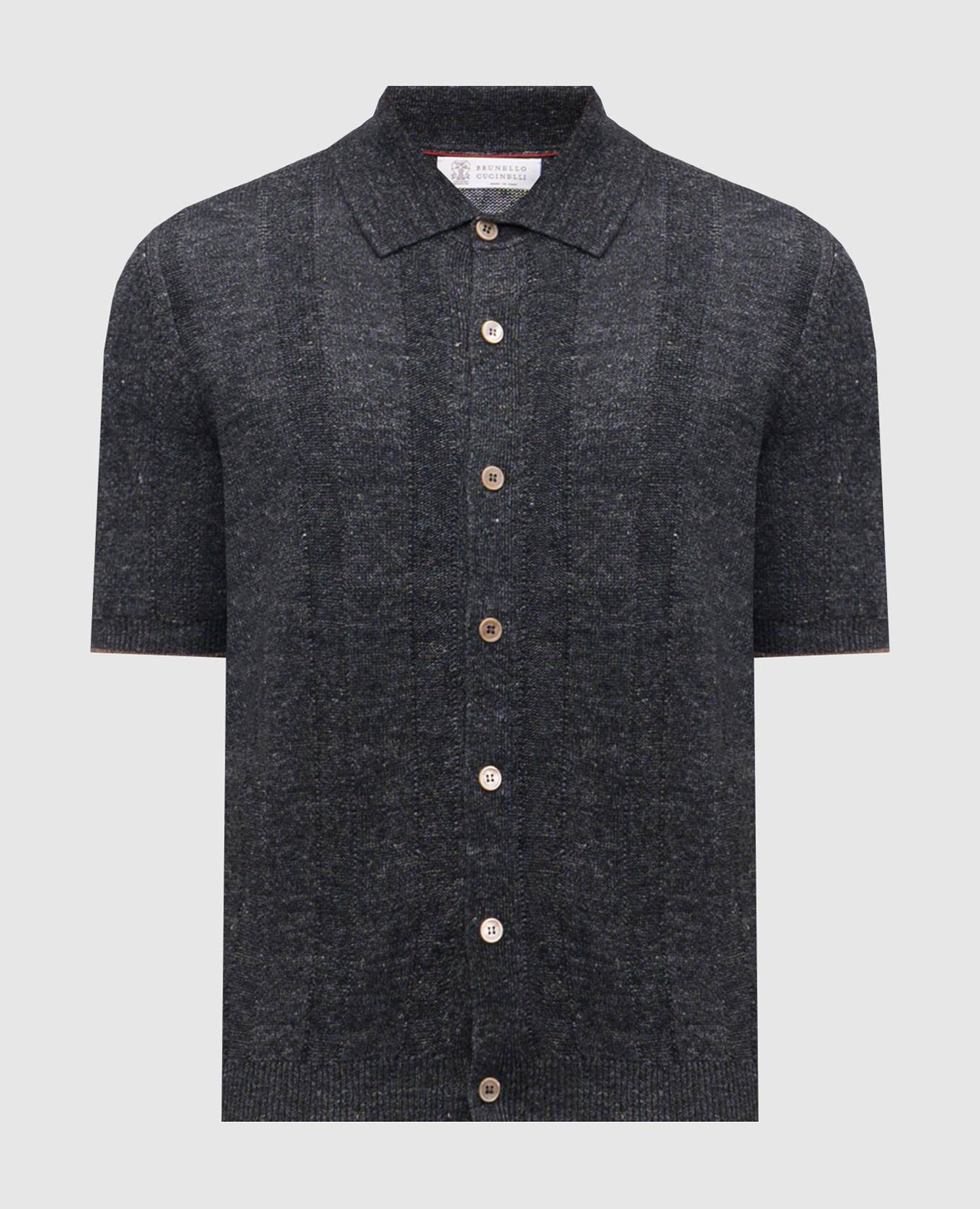 

Gray shirt with linen Brunello Cucinelli, Grey