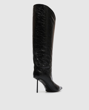 Le Silla Futura black leather glossy boots 4154G080BXPPCAM