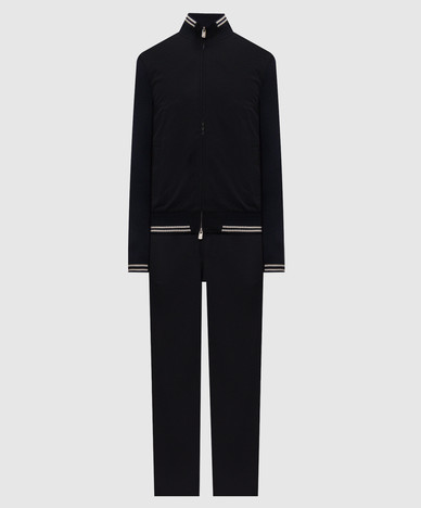 Blue wool tracksuit