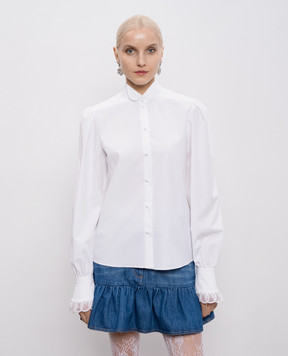 Valentino White shirt with ruffles 8B0AB8G25A6
