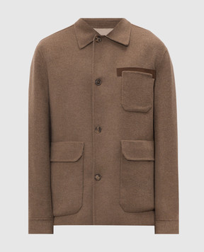Brett Johnson Brown cashmere jacket FW26D19LP701CHE