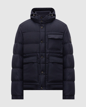 Stefano Ricci Blue wool down jacket M6J6300050W0001V