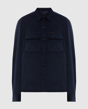 ISAIA Blue corduroy shirt OSH009P9130