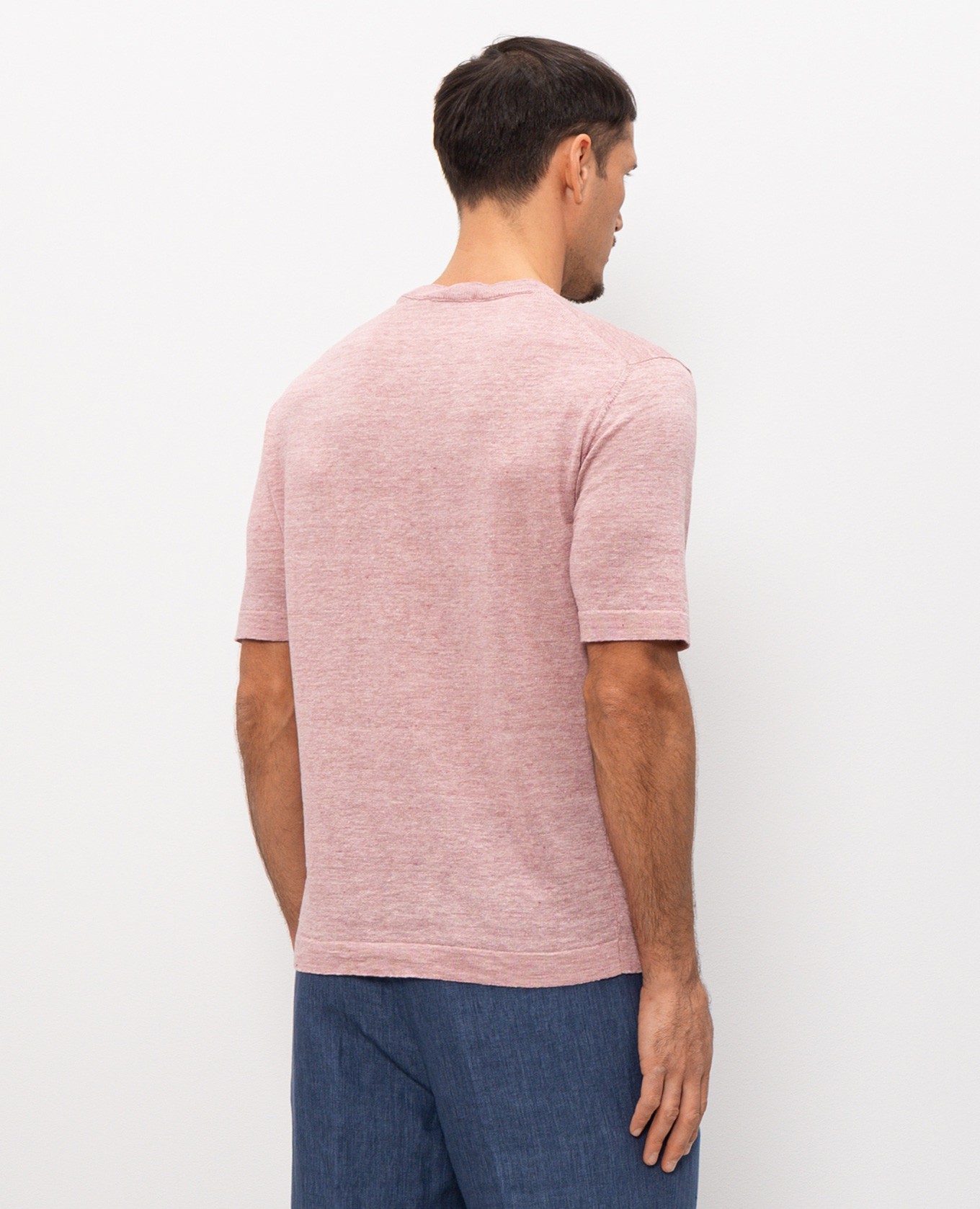 Pink linen and silk T-shirt Cashmere&Whiskey 4
